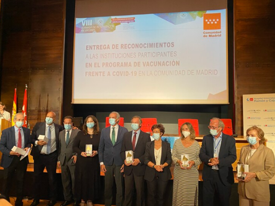 ceremonia reconocimiento iberia y europ assistance participación programa vacunación